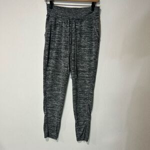 Athleta Womens Joggers Leggings Heathered Gray Gathered Pockets Full Length Xs
